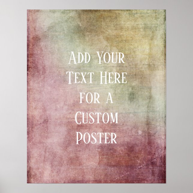 Poster Ajouter Un Grunge Multicolore De Texte Personnalis (Devant)