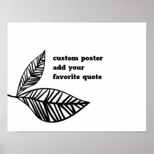 Poster ajouter une citation en gras, en noir et blanc