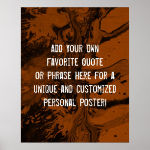 Poster Ajouter une citation personnalisée Marbre noir, Or