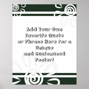 Poster Ajouter vos bandes de devis personnalisées Fleurs 