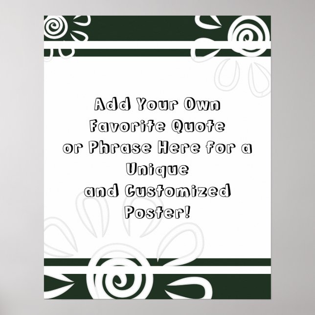 Poster Ajouter vos bandes de devis personnalisées Fleurs  (Devant)