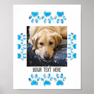 Poster ajouter votre chien photo empreintes de pattes pei