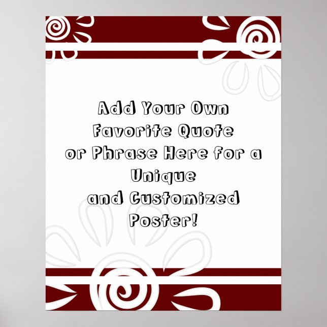 Poster Ajouter Votre Devis Personnalisé Fleurs Bourgogne (Devant)