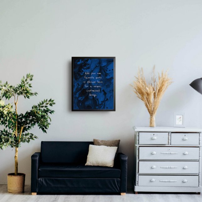 Poster Ajouter votre devis personnalisé Marbre noir Royal (Créateur téléchargé)