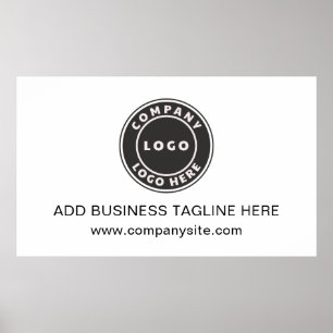Poster Ajouter votre logo d'entreprise et votre site Web