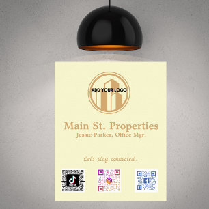 Poster Ajouter votre logo Social Media Scan Codes