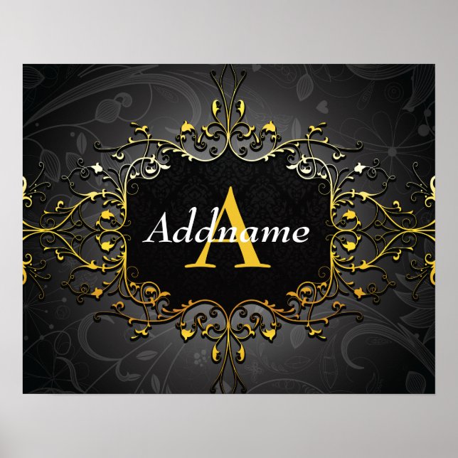 Poster Ajouter votre nom et votre initiale (Devant)