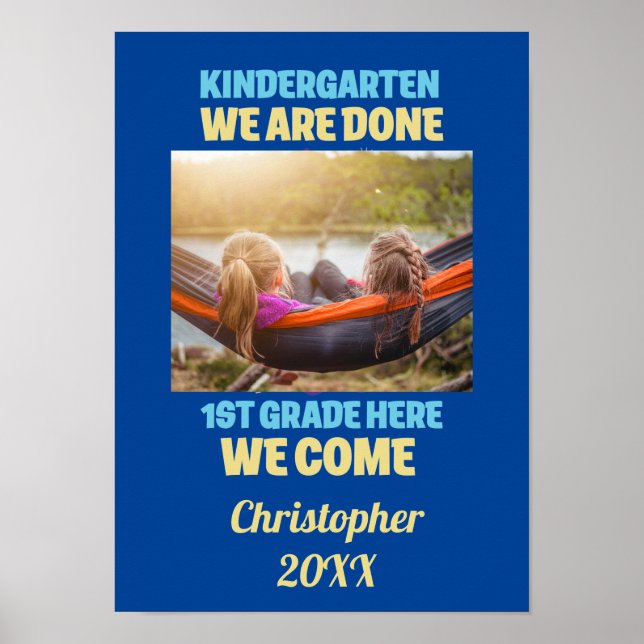 Poster Ajouter votre photo Kindergarten Graduation 1ère a (Devant)