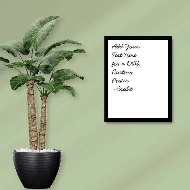 Poster Ajouter votre texte personnalisé do-it-yourself de (Créateur téléchargé)