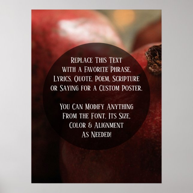 Poster Ajouter Votre Texte Personnalisé Fermer Une Photo  (Devant)