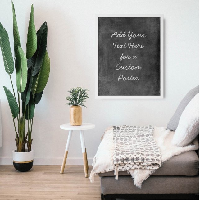 Poster Ajouter Votre Texte Personnalisé Gris foncé Grâce (Créateur téléchargé)