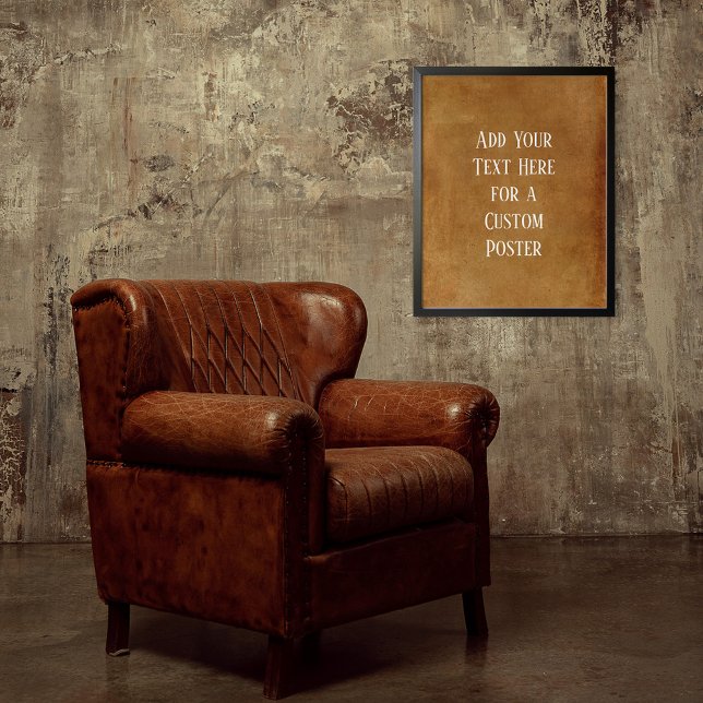 Poster Ajouter Votre Texte Personnalisé Grunge Orange fon (Créateur téléchargé)