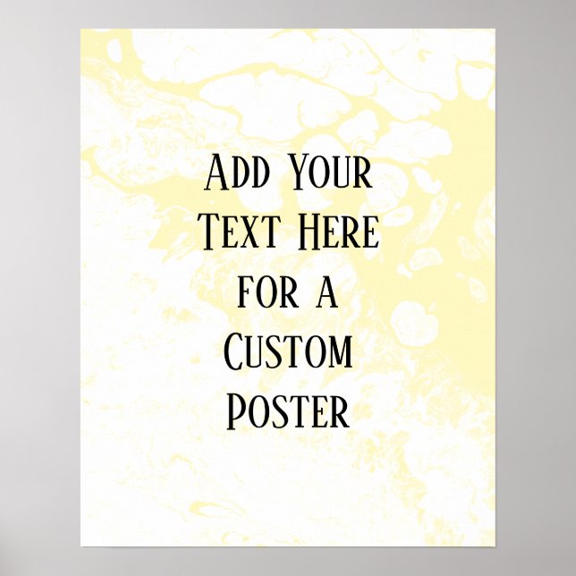 Poster Ajouter Votre Texte Personnalisé, Marbre Blanc Et  (Devant)
