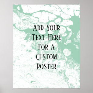 Poster Ajouter Votre Texte Personnalisé, Marbre Blanc Et 