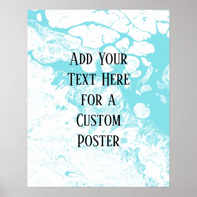 Poster Ajouter Votre Texte Personnalisé Marbre Blanc Lumi (Devant)