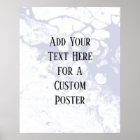 Ajouter Votre Texte Personnalisé, Marbre Bleu Blan