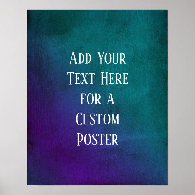 Poster Ajouter Votre Texte Personnalisé Purple & Grunge T (Devant)