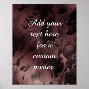 Poster Ajouter votre texte personnalisé sur Rose Gold & B