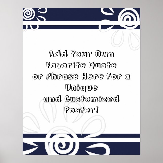 Poster Ajoutez vos bandes de devis personnalisées Fleurs  (Devant)