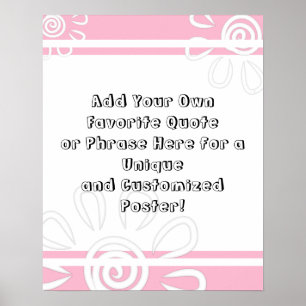 Poster Ajoutez Vos Bandes Et Fleurs De Devis Personnalisé