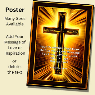 Poster Ajoutez vos écritures, Croix Brown et Croix chréti