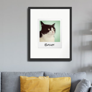 Poster Ajoutez votre photo d'animal rétro avec appareil p
