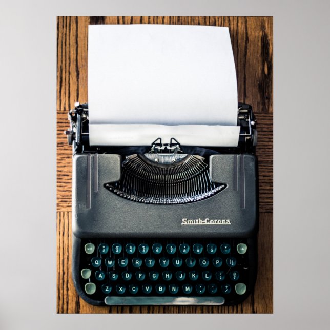 Poster Ajoutez votre propre texte au papier de machine à  (Devant)