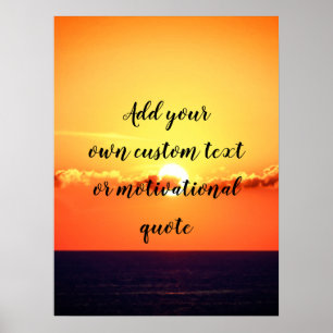 Poster Ajoutez Votre Propre Texte Personnalisé Ou Votre 