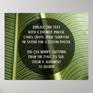 Poster Ajoutez Votre Texte Personnalisé Photo de Gros Pla