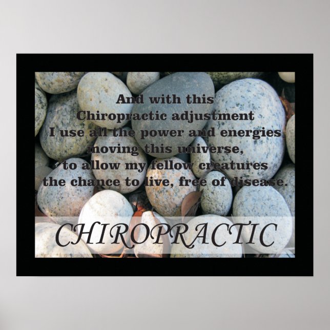 Poster Ajustements chiropratiques Citations Citations Déc (Devant)