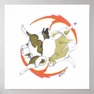 Poster akita yin et yang