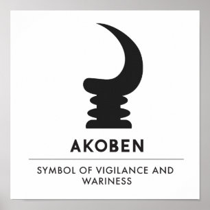 Poster AKOBEN   Horn de guerre   Symbole de la vigilance