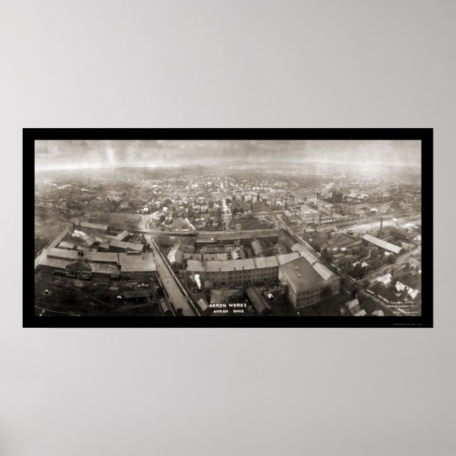 Poster Akron Works Ohio Photo 1907 (Devant)