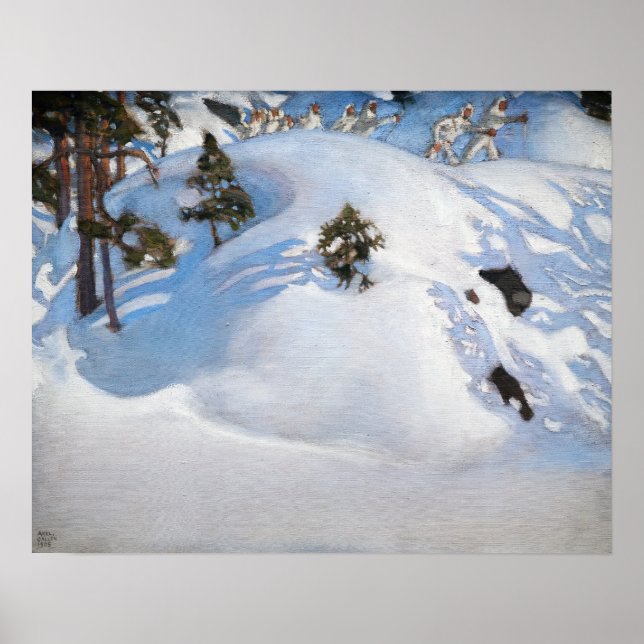 Poster Akseli Gallen-Kallela - Février Vision (Devant)