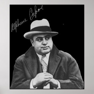Poster Al Capone Reproduction Signature Marchandises