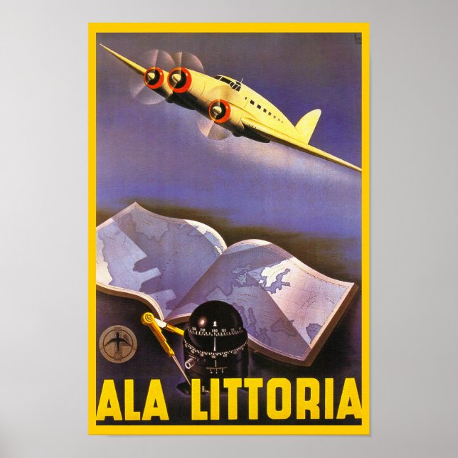 Poster Ala Littoria (Devant)