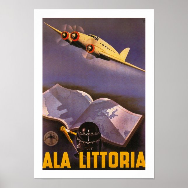 Poster Ala Littoria (Devant)