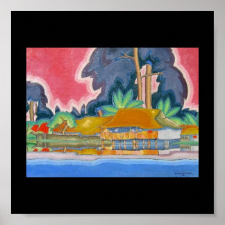 Poster Ala Wai, Honolulu by Arman Manookian c. 1920's
