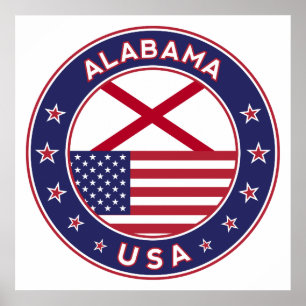 Poster Alabama, États-Unis, Alabama