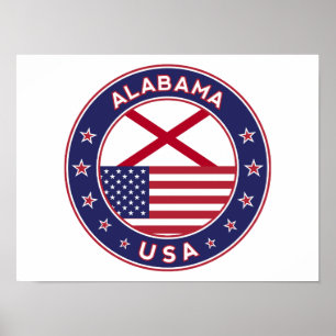 Poster Alabama, États-Unis, Alabama
