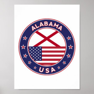 Poster Alabama, USA States, Alabama