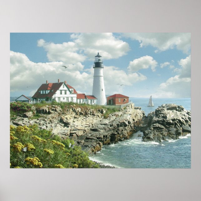 Poster Alan Giana "Portland Head Light" (Devant)