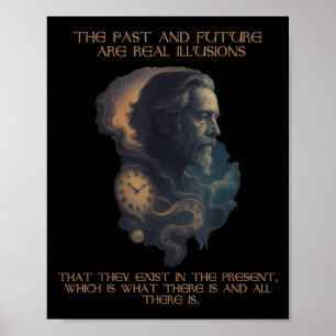 Poster Alan Watts Horloge Temps Illusion Horloge Cosmique