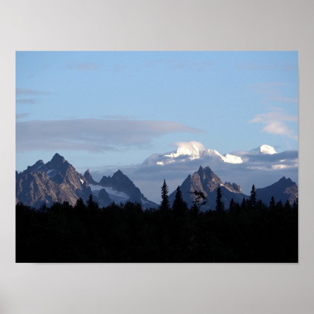 Poster Alaska Mountain Range Denali Photo (Devant)