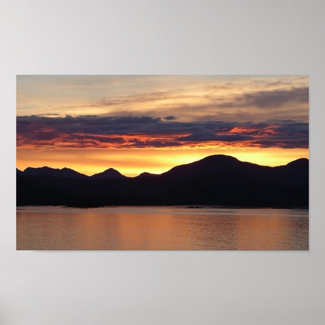 Poster Alaskan Sunset I Belle photographie Alaska (Devant)