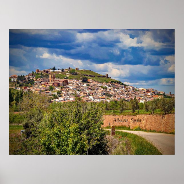 Poster Albacete, Espagne, photo du paysage urbain, (Devant)