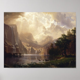 Poster Albert Bierstadt - Parmi la Sierra Nevada