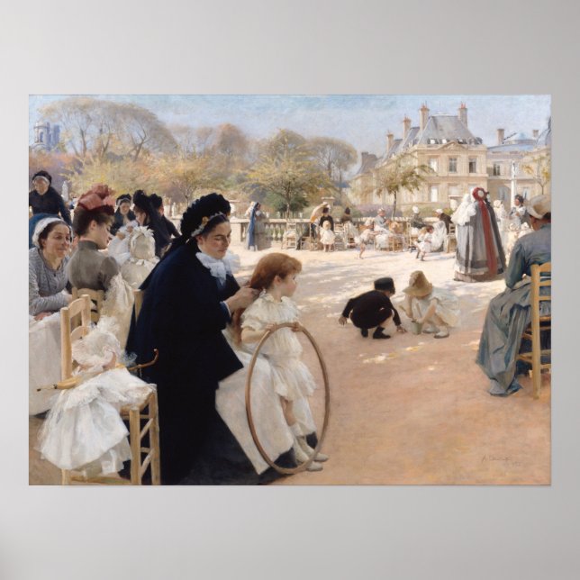 Poster Albert Edelfeel - Jardins du Luxembourg, Paris (Devant)