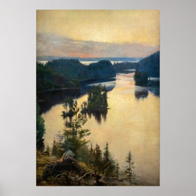 Poster Albert Edelfeel - Kaukola Ridge au coucher du sole (Devant)