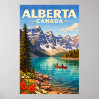 Alberta Canada Rocheuses canadiennes Voyage Vintag